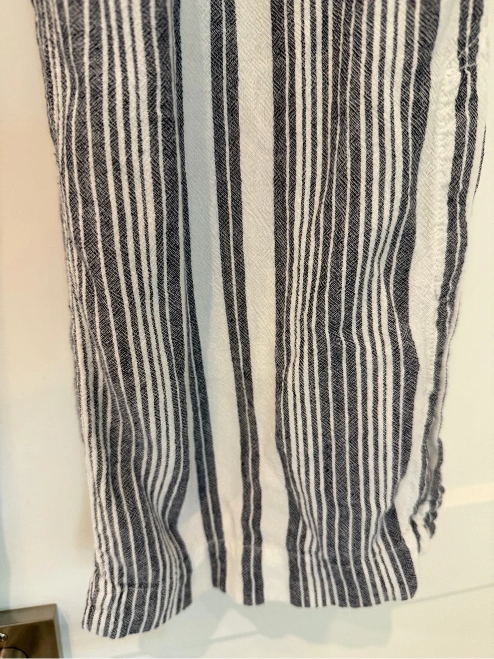 Striped Wide-Leg Drawstring Pants - Picture 9 of 11